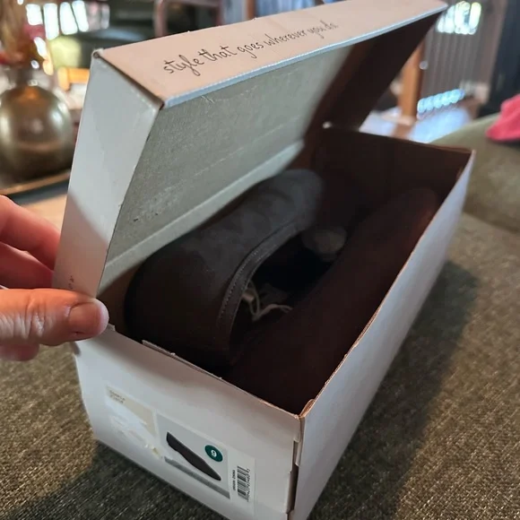 Sammie Dark Brown Ballet Flats with memory foam - Picture 2 of 3